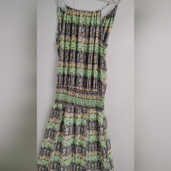 FREE PEOPLE GORGEOUS JEWEL TONE HAND-BLOCK PRINTED SILK MAXI DRESS Sz OS - Picture 8 of 16